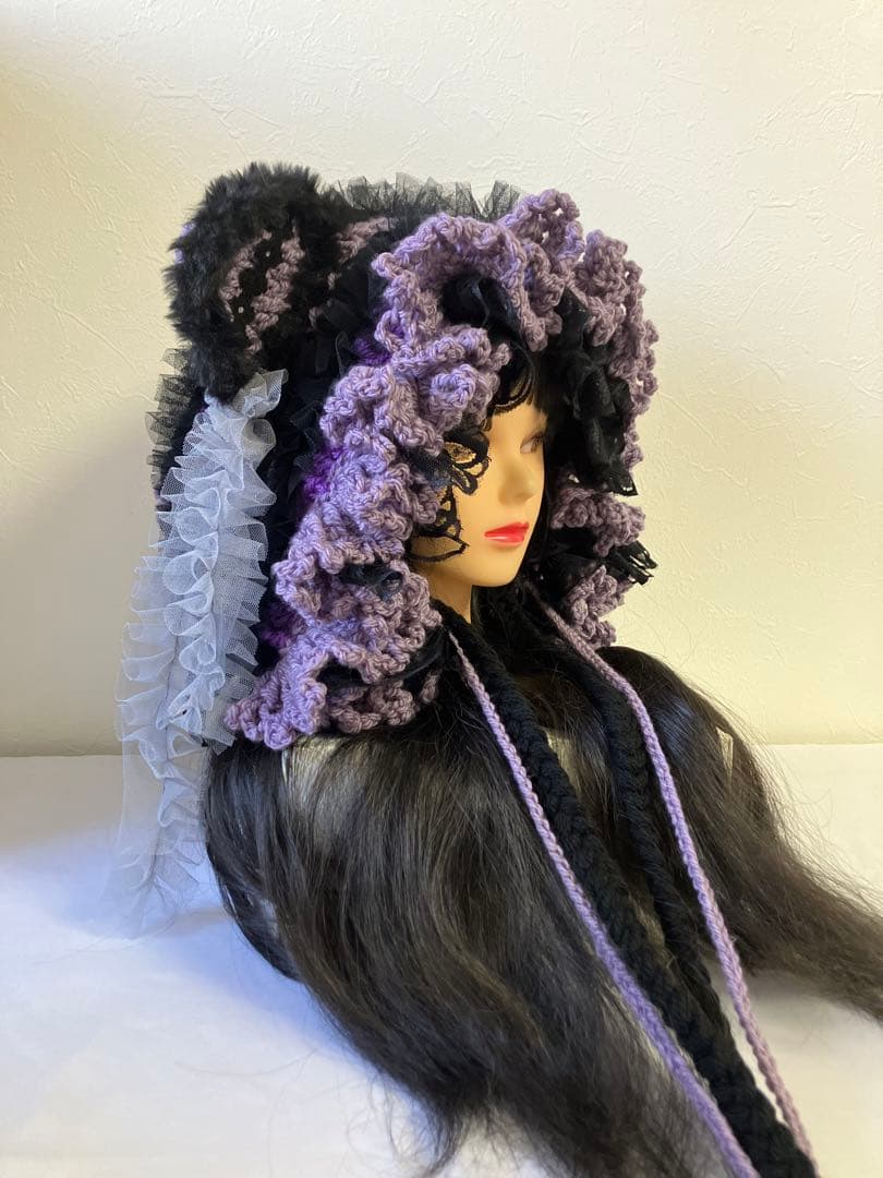 ネコ耳ニット帽　うさ耳ニット帽　ボンネット帽子　Witch wizard ☺︎