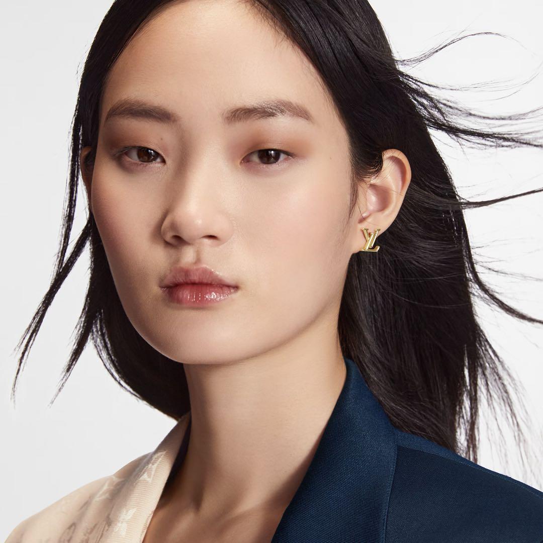 美品 Louis Vuitton ゴールド LVロゴ アイコニック ピアス 片耳
