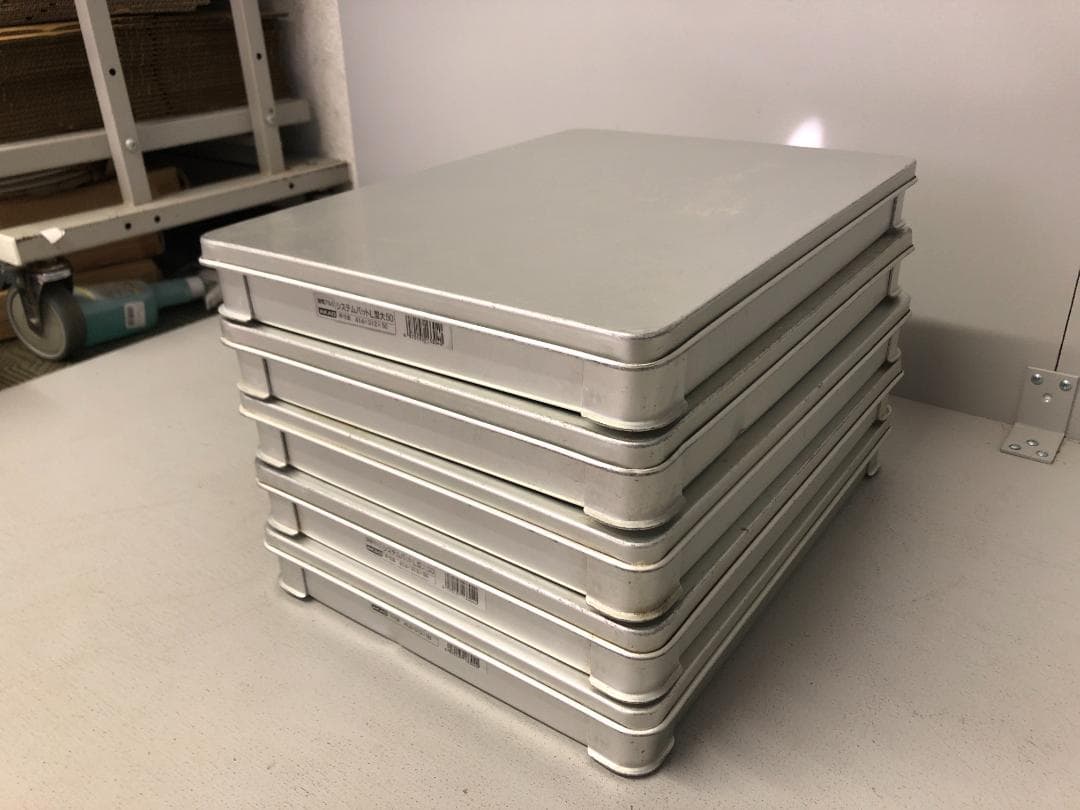 5個ふた付　アカオアルミ　硬質アルミ　システムバット　餃子バット　大50　⑵