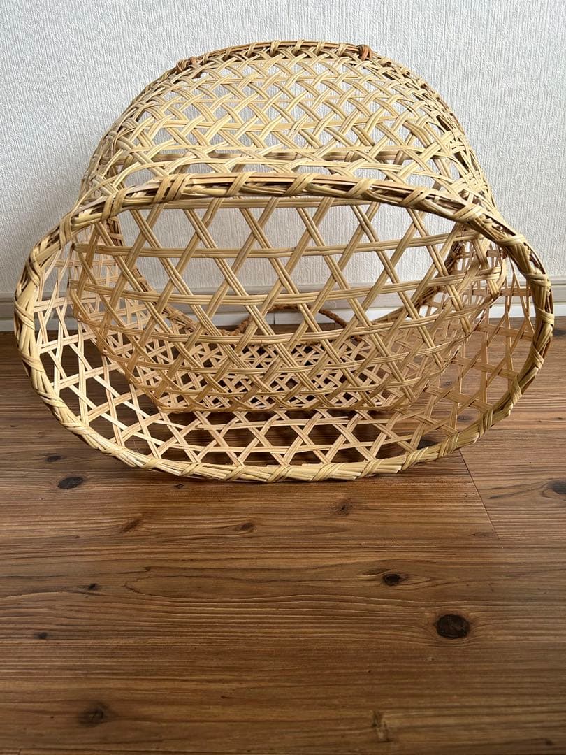 鳥越竹細工 ランドリーかご すず竹