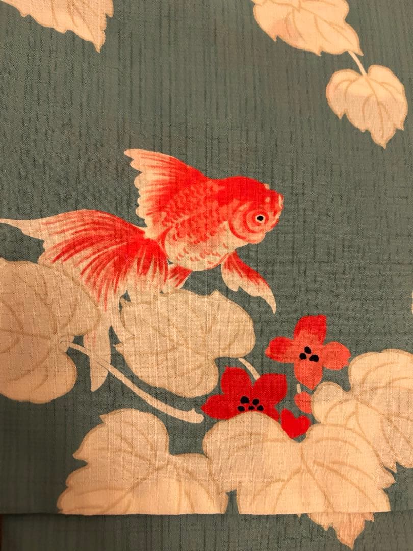 ふりふ　金魚水色浴衣