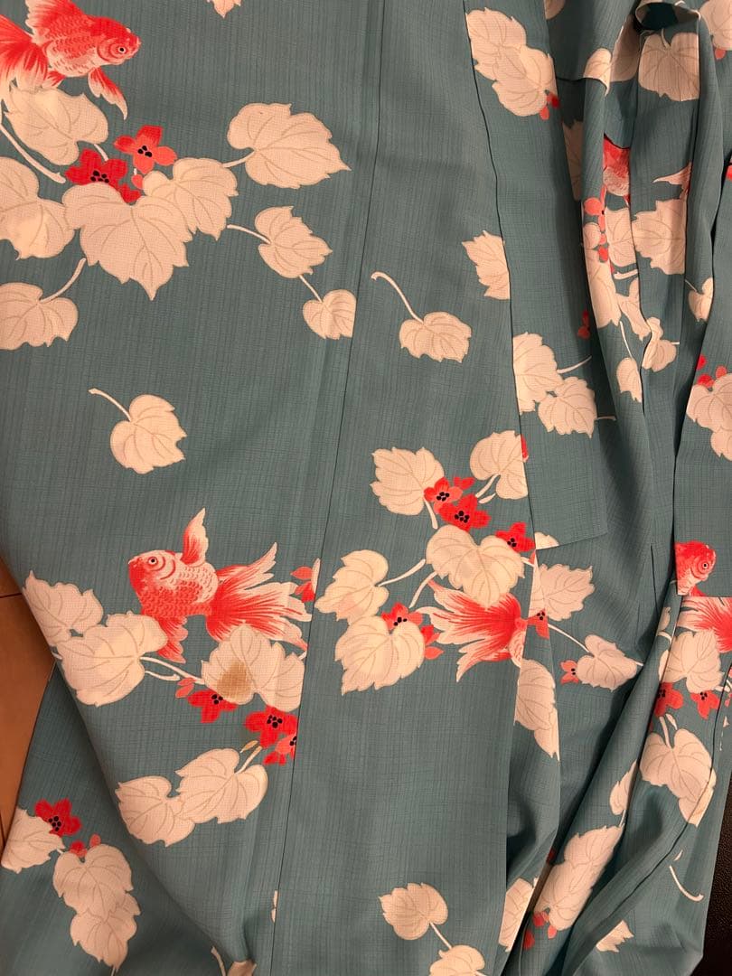 ふりふ　金魚水色浴衣