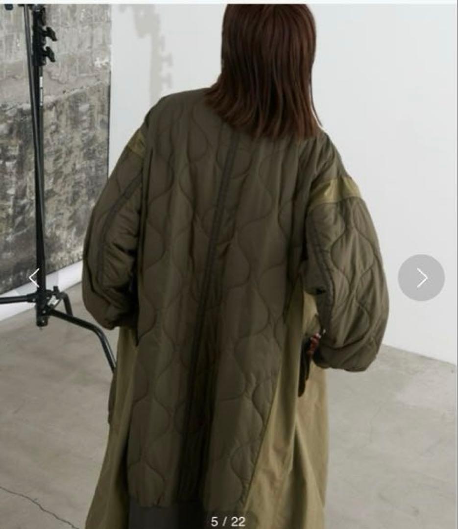 切替マキシミリタリーコート　新品　etsinta/エシンタ