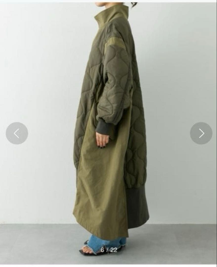 切替マキシミリタリーコート　新品　etsinta/エシンタ