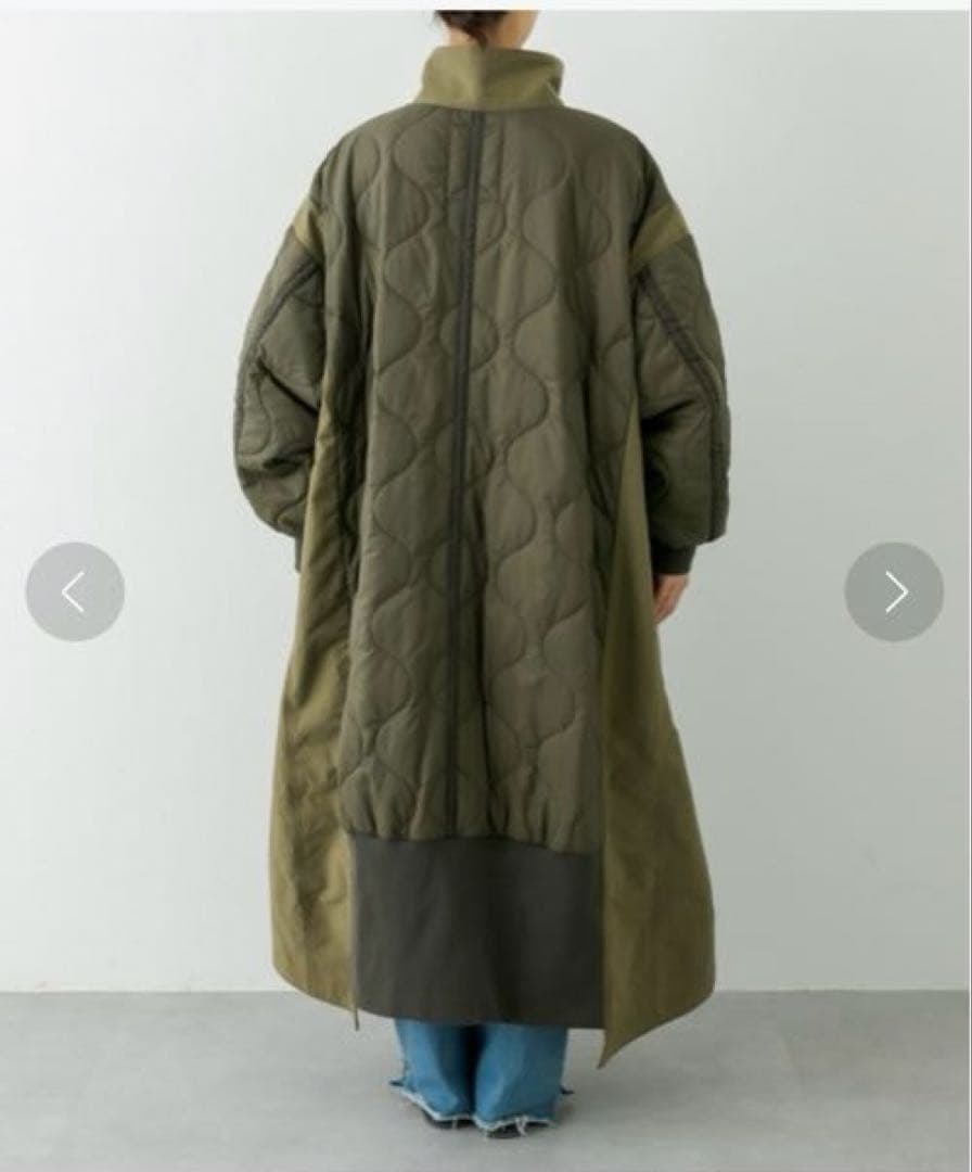 切替マキシミリタリーコート　新品　etsinta/エシンタ