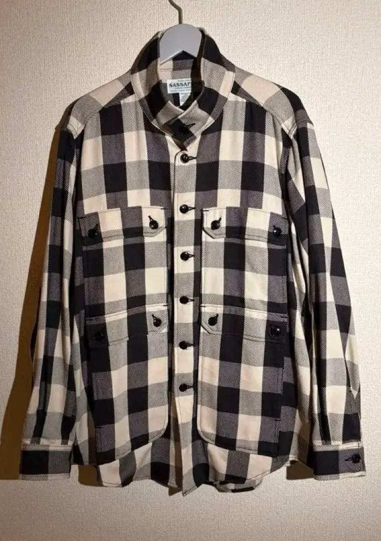 SASSAFRAS カバーオールシャツ　バッファローチェック