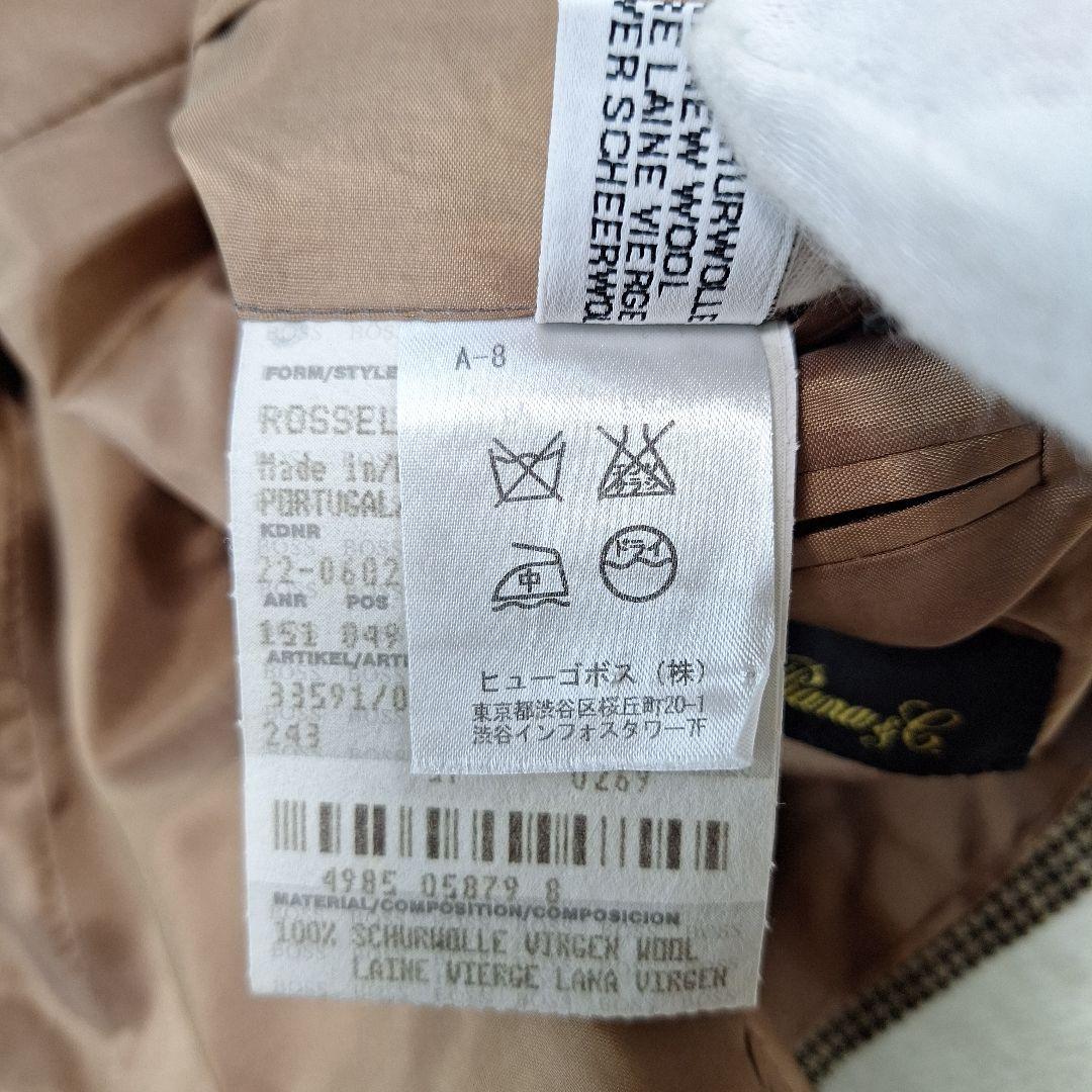 HUGO BOSS　ロロピアーナ　テーラードジャケット　千鳥格子　50
