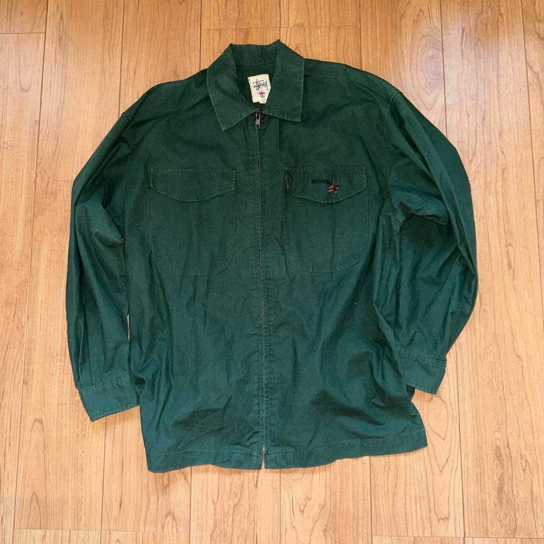 90s stussy ワークジャケット　ベア　白タグ