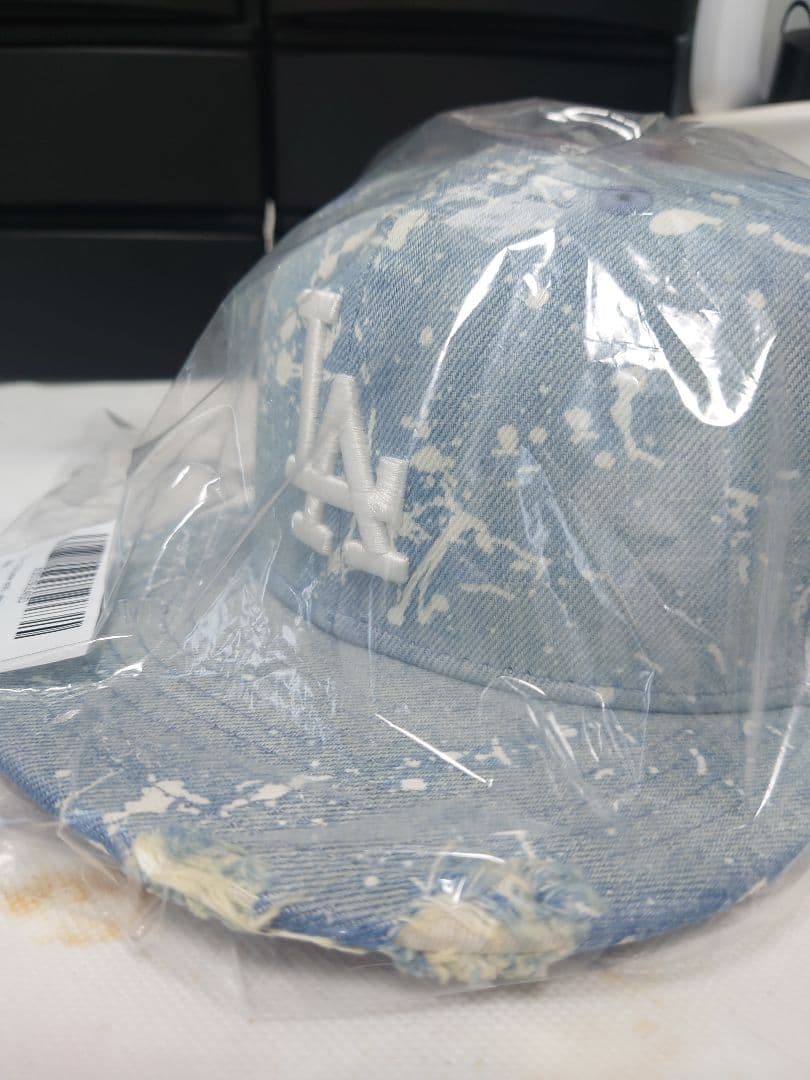 主*婦様 NEW ERA 59FIFTY ドジャース デニム ダメージ加工 7