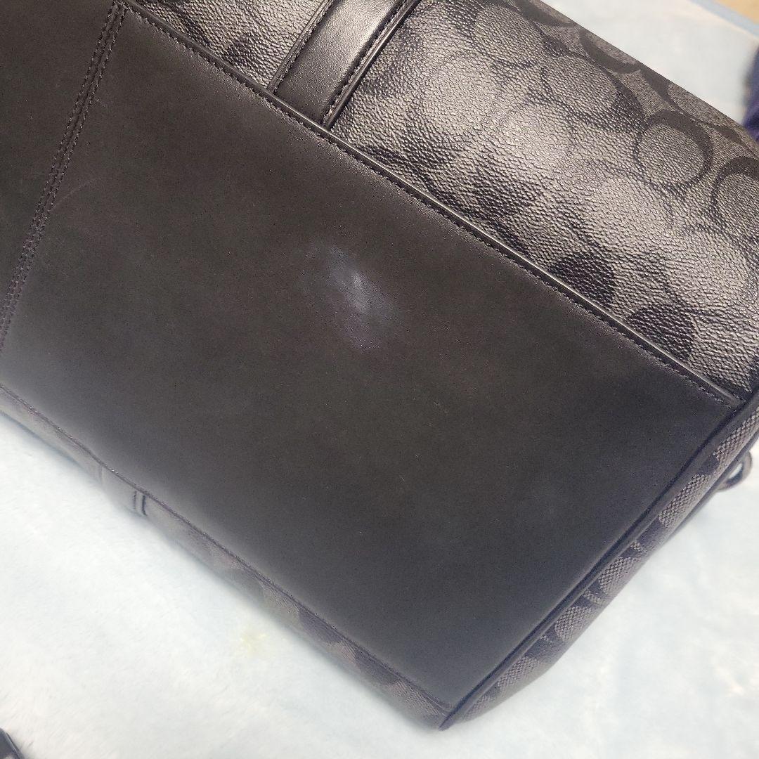 コーチ ボストンバッグ ブラック/グレー