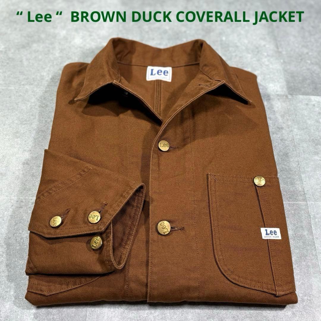 【未使用品級】Lee リー ブラウンダック カバーオール ワーク レイルロード
