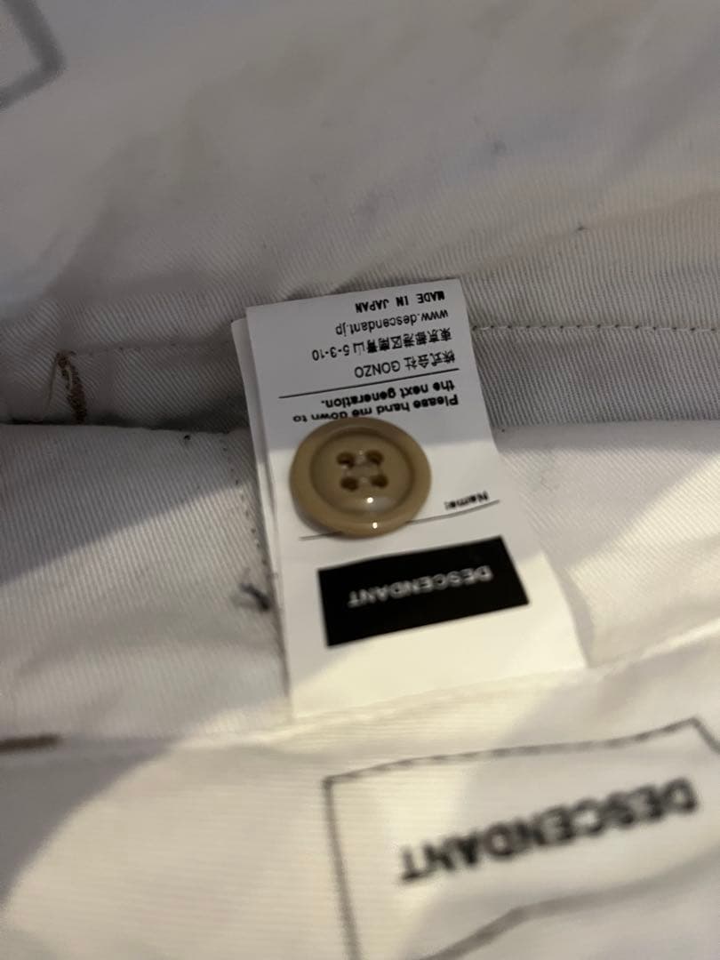 パンツ 24aw descendant DC-6 ORGANIC COTTON