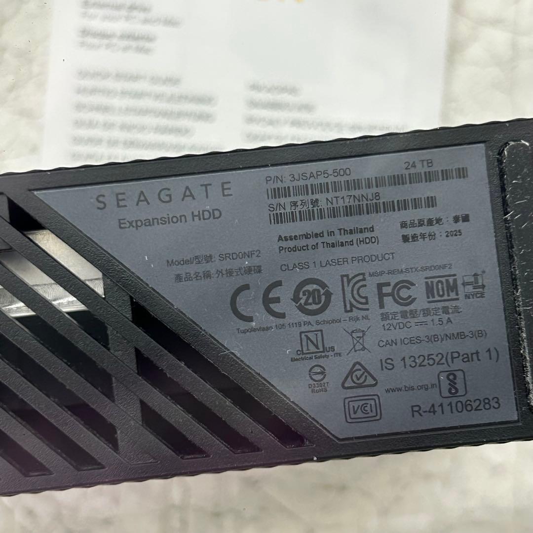 SEAGATE EXPANSION 外付けハードディスク　24TB