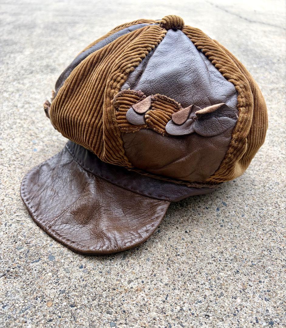 値下げ60s70sパッチワークキャスケットvintage古着ジャンティーク