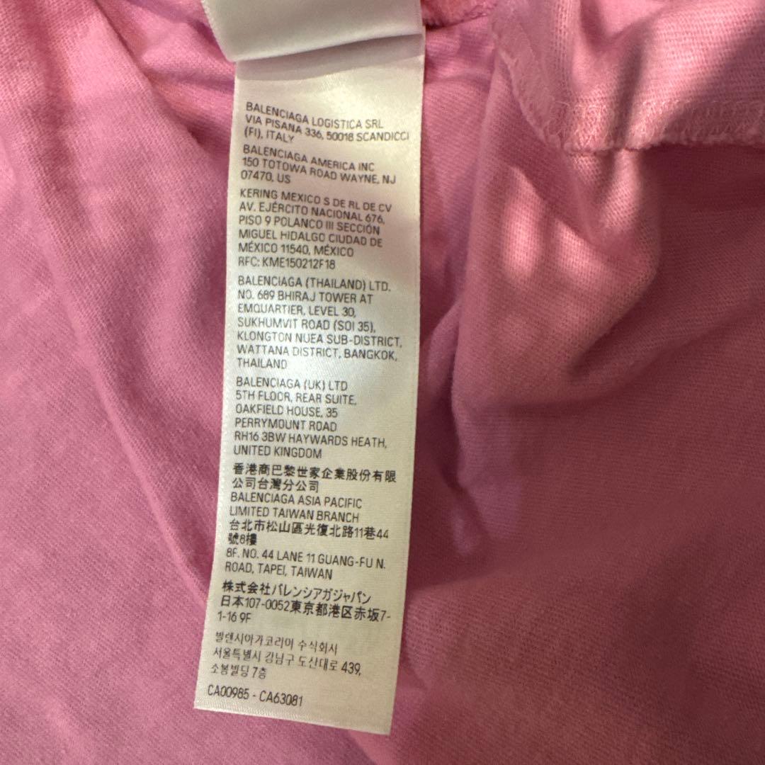 バレンシアガ　ピンク　ロンT