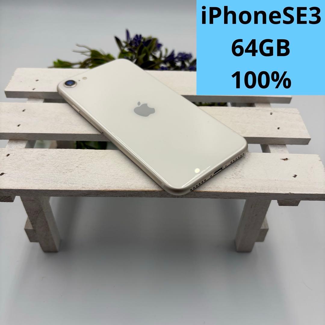 【美品】iPhone SE第3世代 64GB スターライト 342