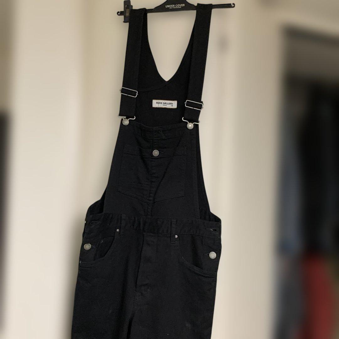 サイズ2RUDE GALLERY ブラックオーバーオール