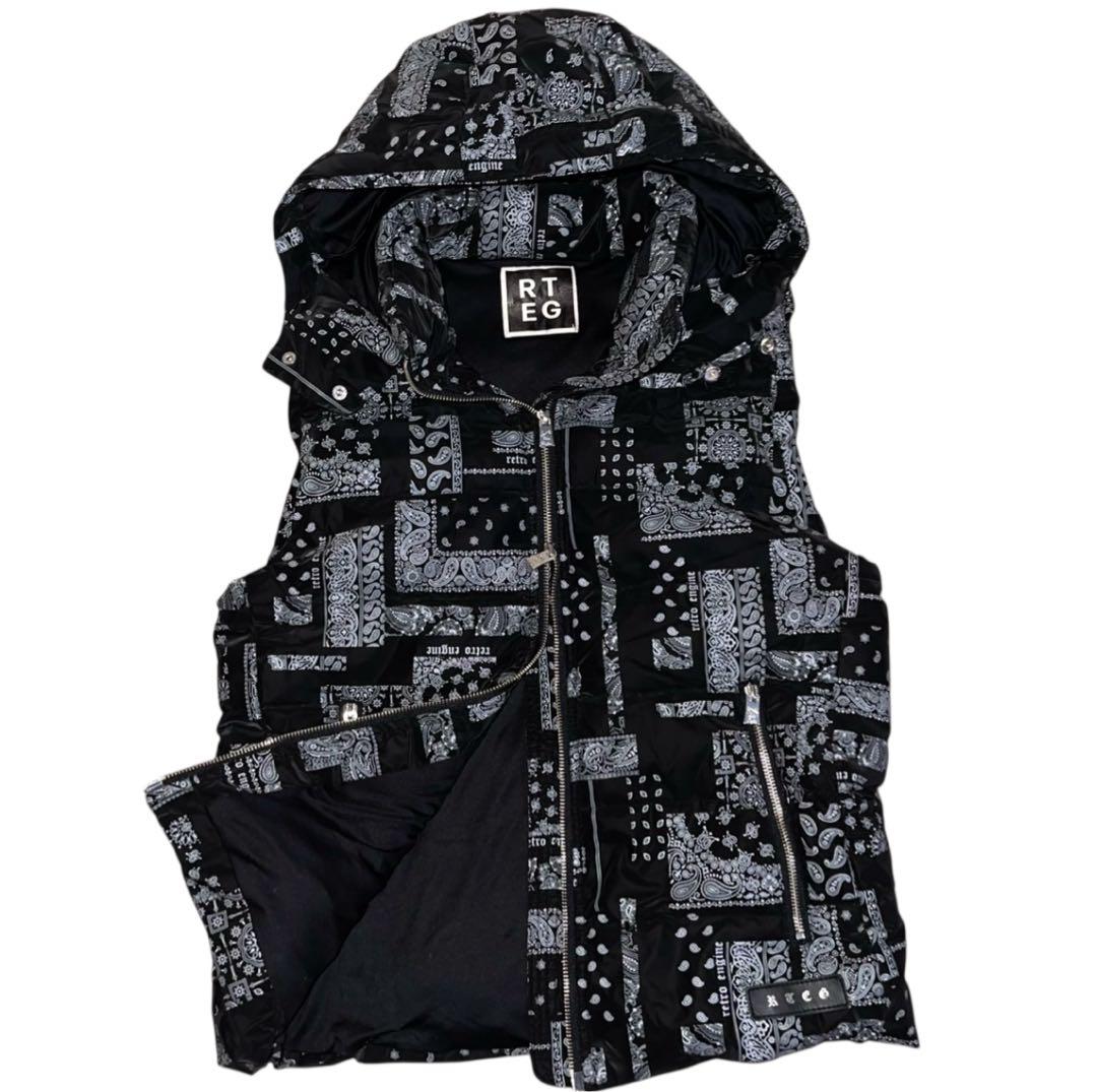 アダムスジャグラー RTEG ペイズリー柄 フード付き