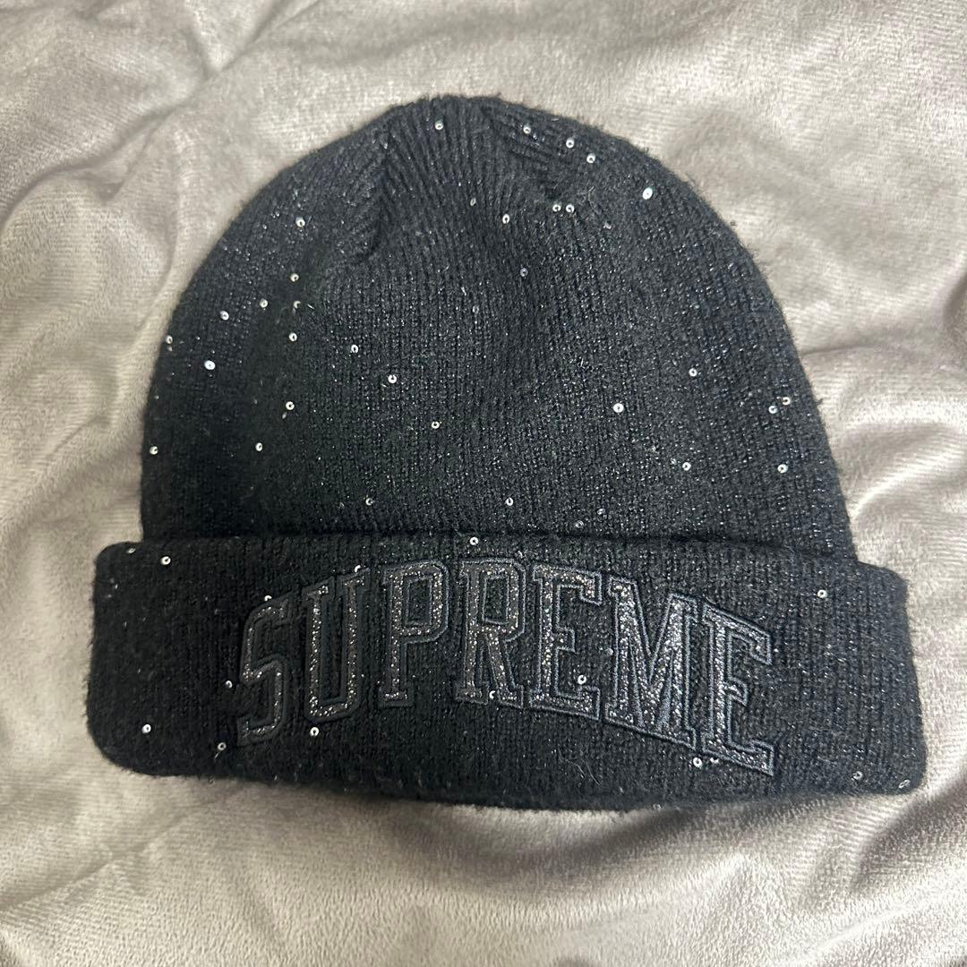 supreme ニット帽　キラキラ