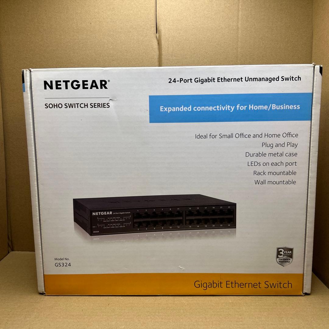 NETGEAR ラックマウント型 アンマネージ スイッチングハブ GS324