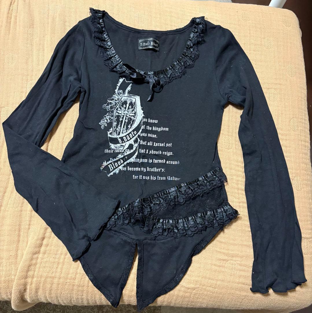 h.NAOTO Blood カットソー　Tシャツ