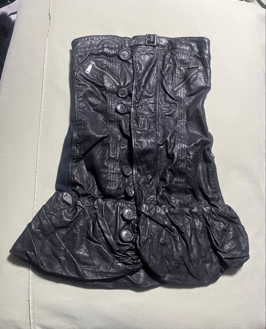 alice auaa アリスアウアア レザーミニワンピース