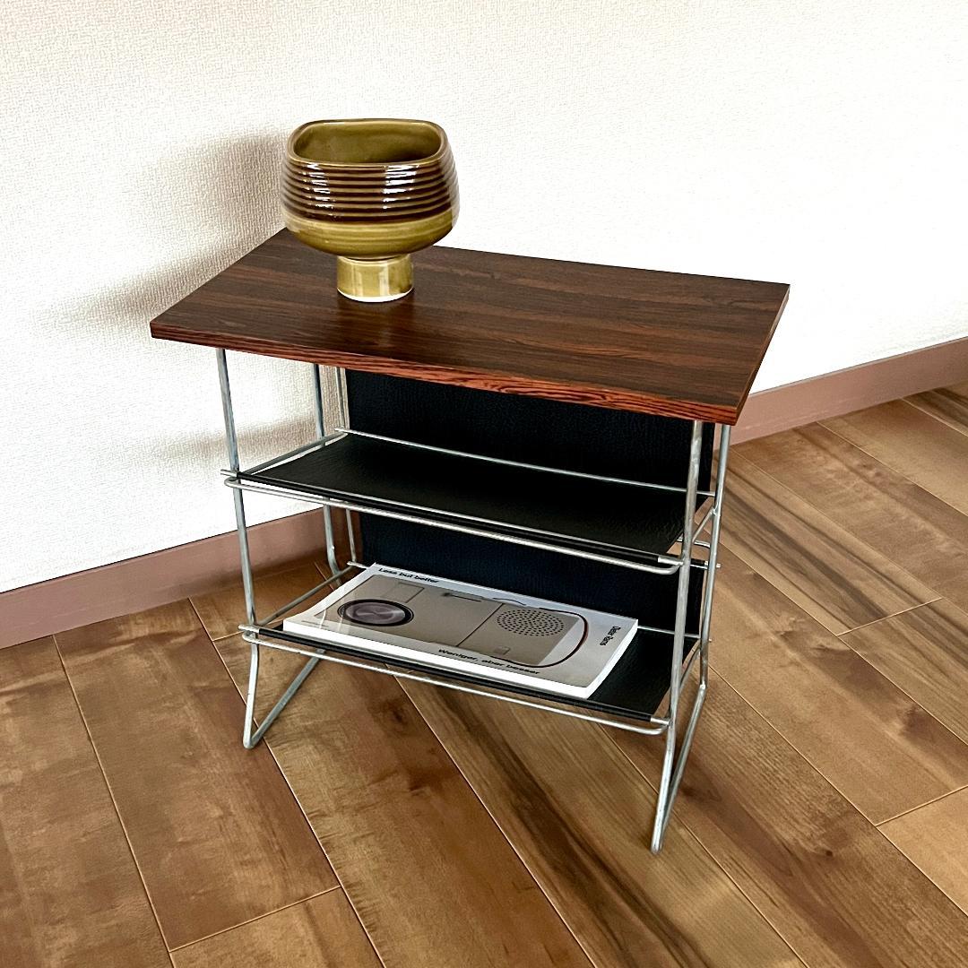 サイドテーブル 60年代 デンマーク製 ミッドセンチュリー マガジンラック