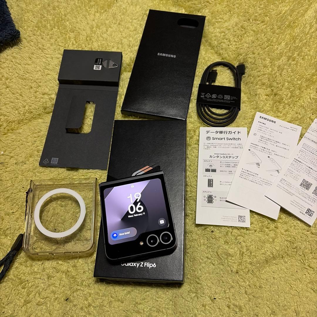 国内版 Galaxy flip6 本体 限定カラー 保護ケース付