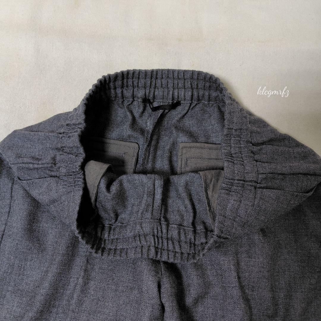 美品 AP STUDIO サキソニー ウール セミフレア パンツ 総ゴム