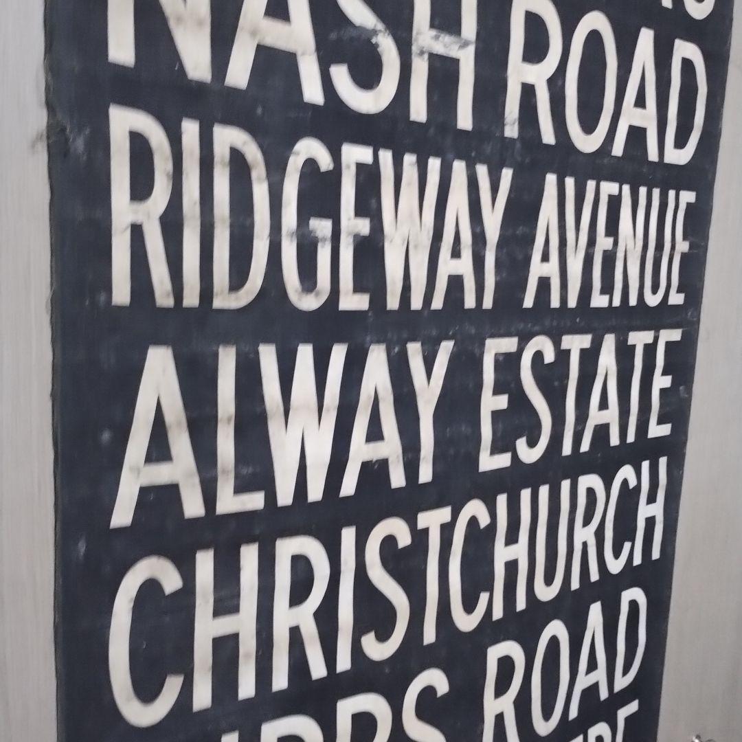 ヴィンテージバスロールサイン本物　126cmx67cm