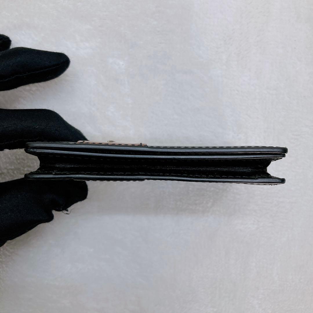 ✨美品✨yuhaku ユハク カードケース 名刺入れ　オレンジ　レザー　ブラック