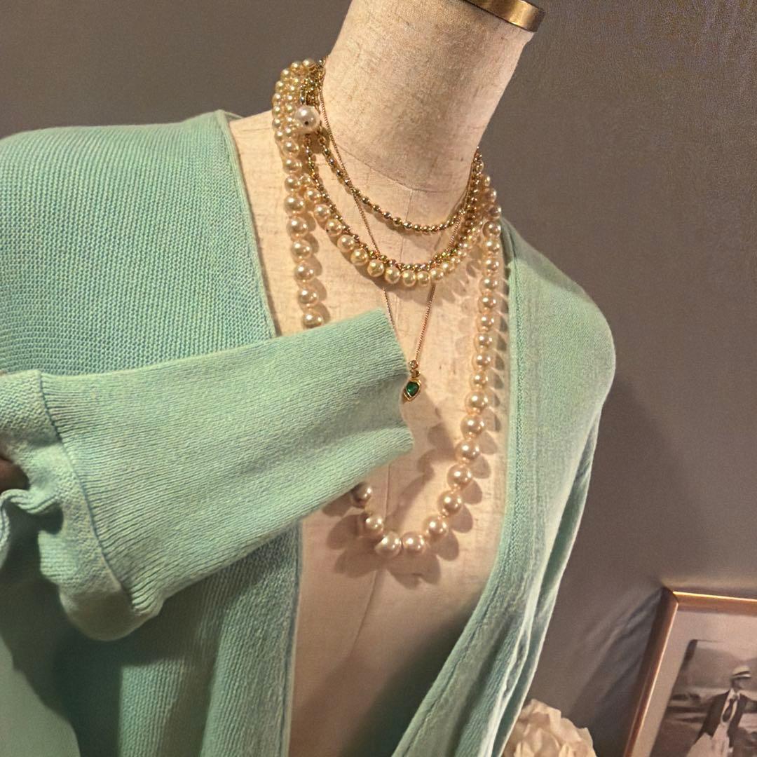 【Christian Dior】アメリカ製　ディオール　刺繍デザインカーディガン