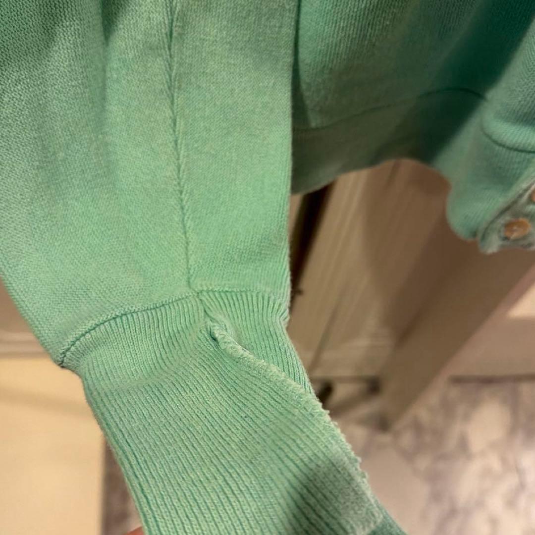 【Christian Dior】アメリカ製　ディオール　刺繍デザインカーディガン