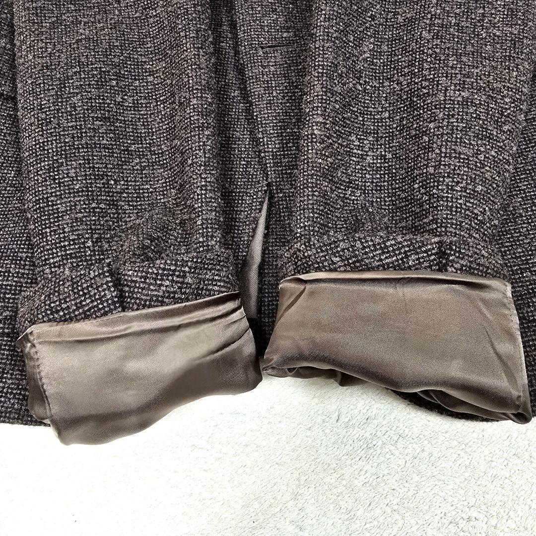 極美品 ジェイプレス テーラードジャケット アルパカ ツイード ブラウン L