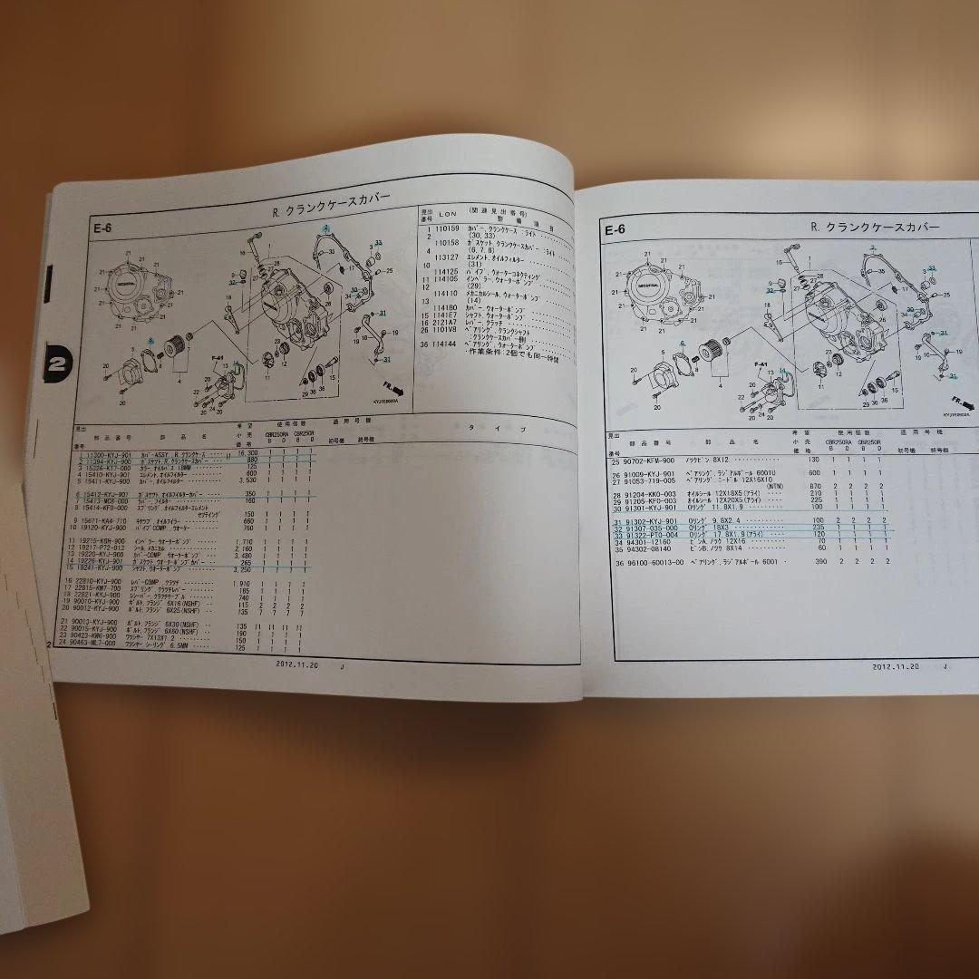 CBR250R(MC41) サービスマニュアル &パーツリスト セット