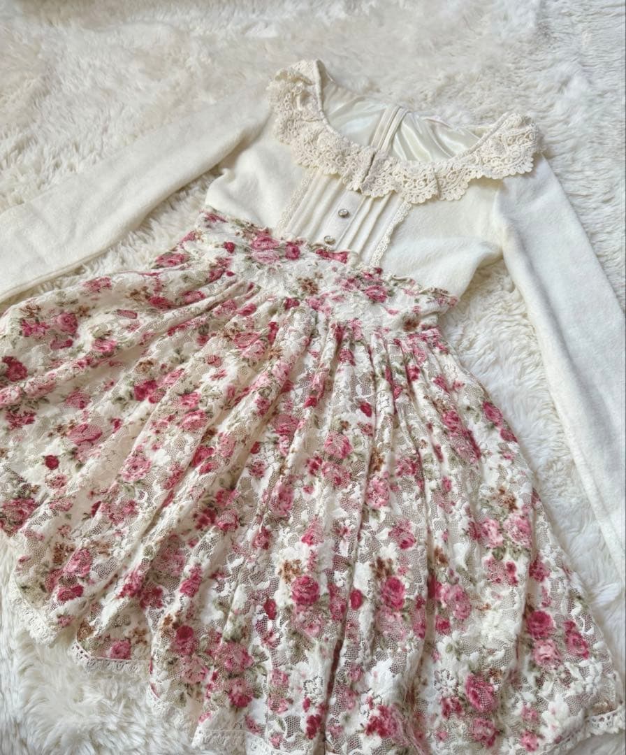 値下げ　希少　 LIZLISA 花柄パワネワンピース