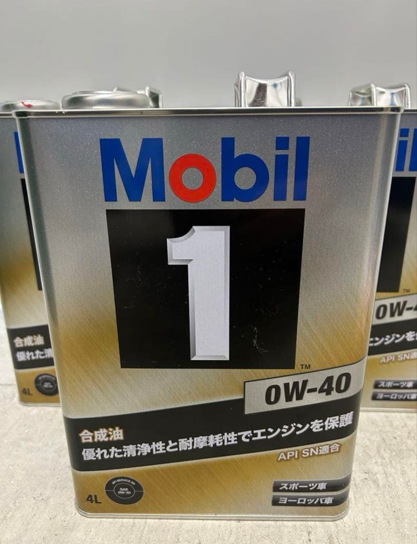 Mobil 1 0W-40 エンジンオイル 4L 3缶　送料無料
