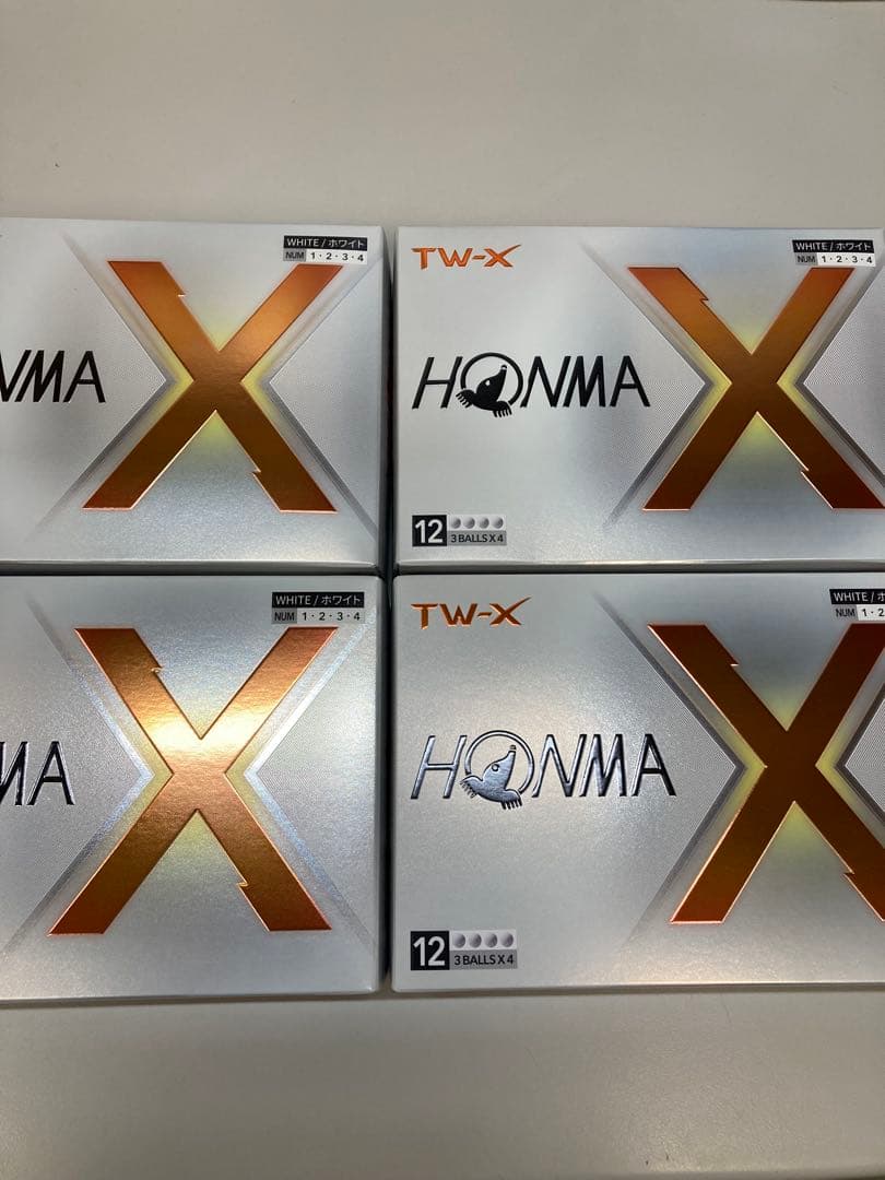 ホンマ TW-X 2024モデル ゴルフボール ホワイト【4ダース(48球)】⠀