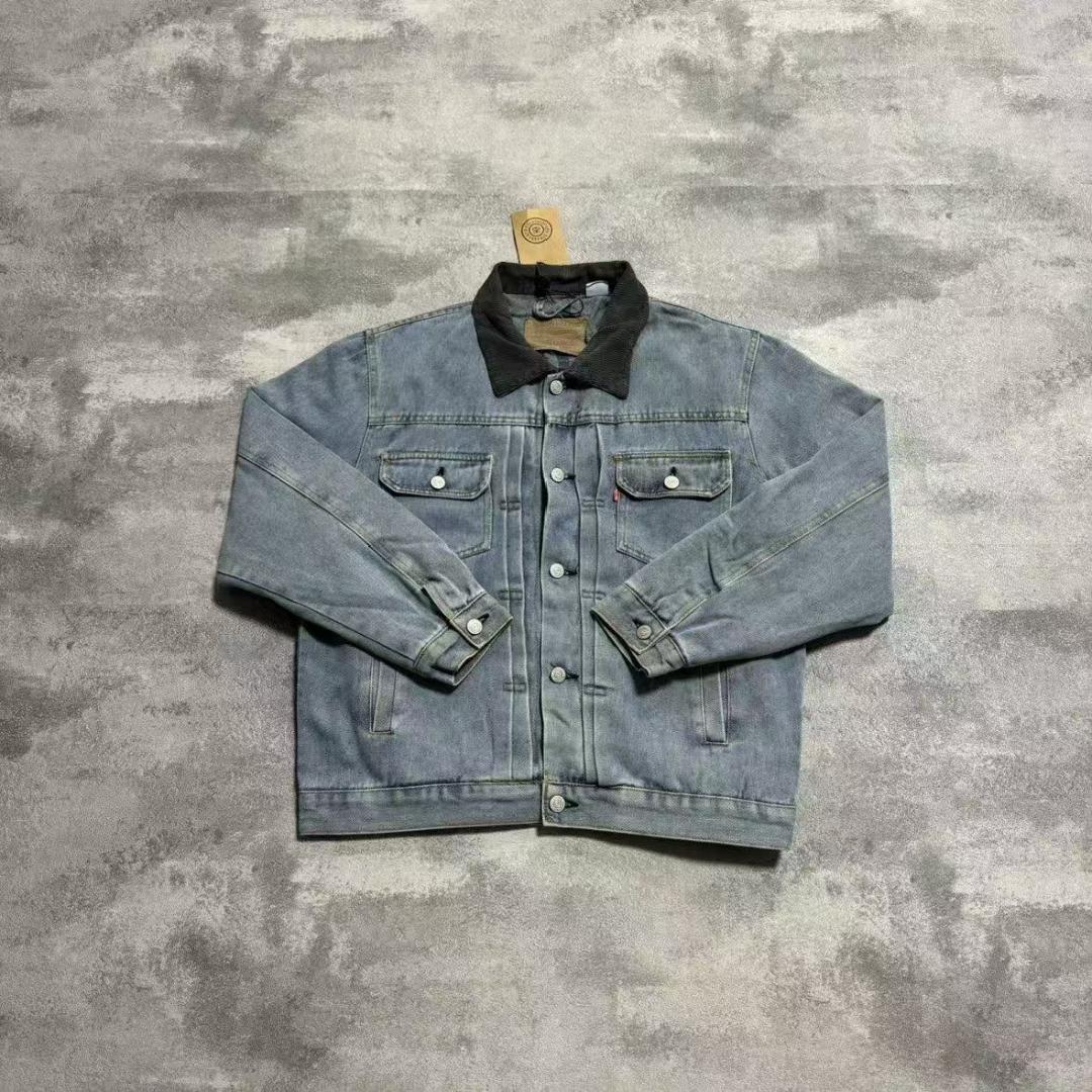 ジャケット・アウター STUSSY xLevi's EMBOSSED TRUCKER JACKET