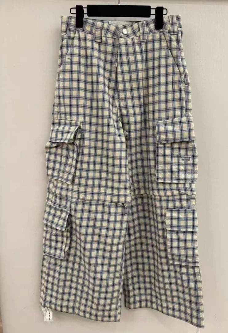 erl チェック柄カーゴパンツ