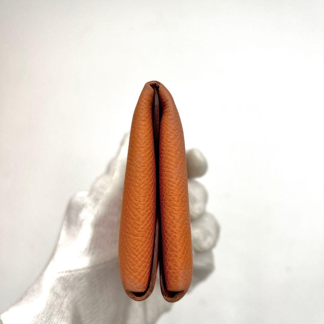 【極稀少】エルメス カルヴィデュオ ケース カードケース オレンジ