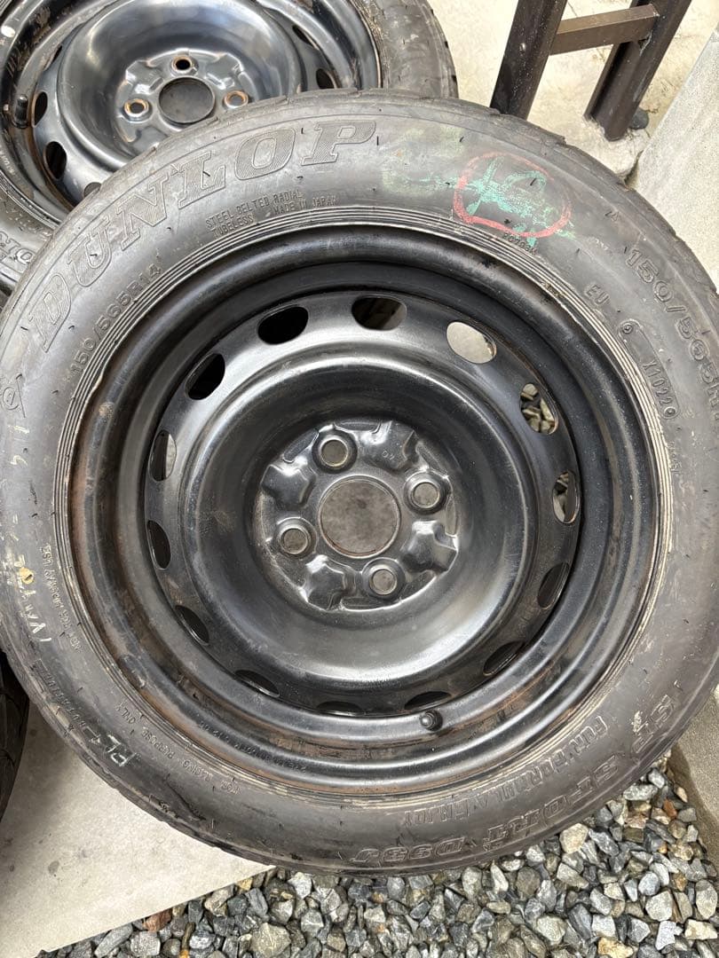 引張りデミオ鉄チン14×6J 22年DUNLOP 150/565/R14 4本⭐️