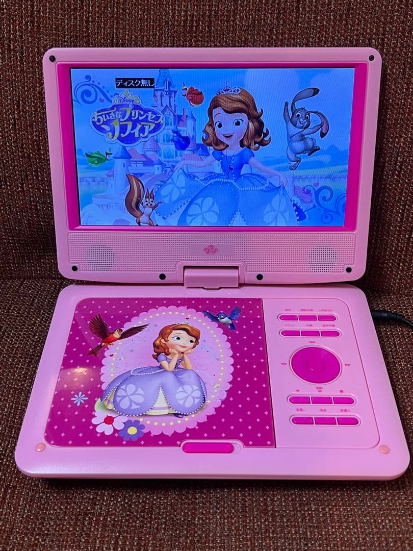 ディズニープリンセス ソフィア 9インチポータブルDVDプレーヤー