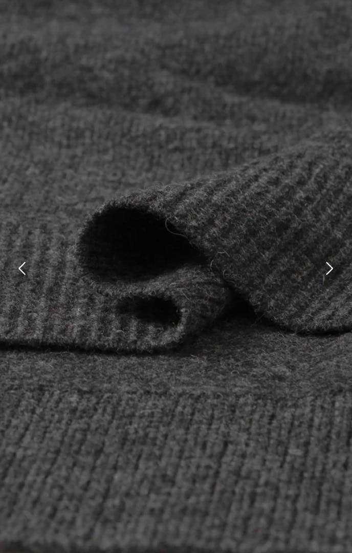 新品タグ付　かぐれ　ラムウールニットワンピース　チャコール　0size 完売