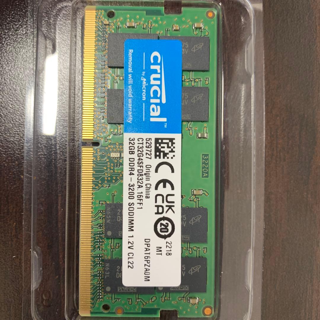 Crucial 32GB DDR4 3200MHz メモリ