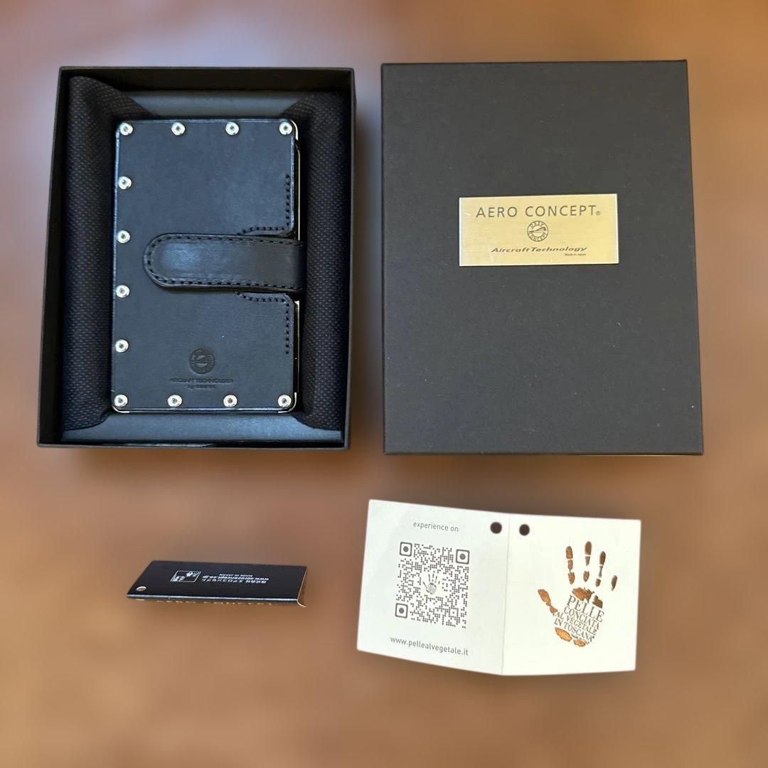 エアロコンセプト　カードケース・名刺入れ　新品・未使用品　箱付き　カラーNAVY