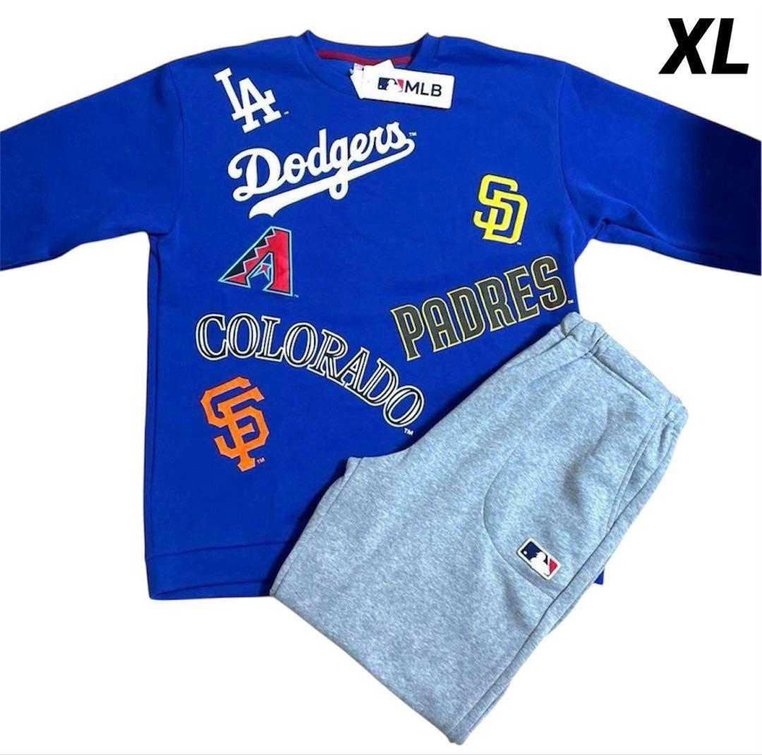 ドジャース　パドレス　トレーナー　裏起毛　長袖　スウェット パンツ　上下セット