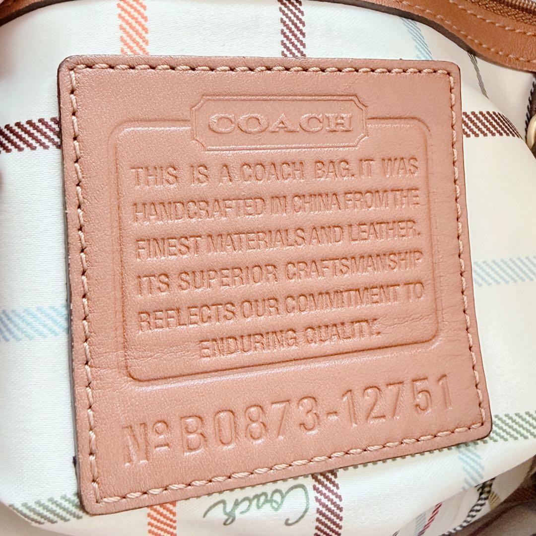 人気 COACH コーチ デニム シグネチャー柄 レザー 12751