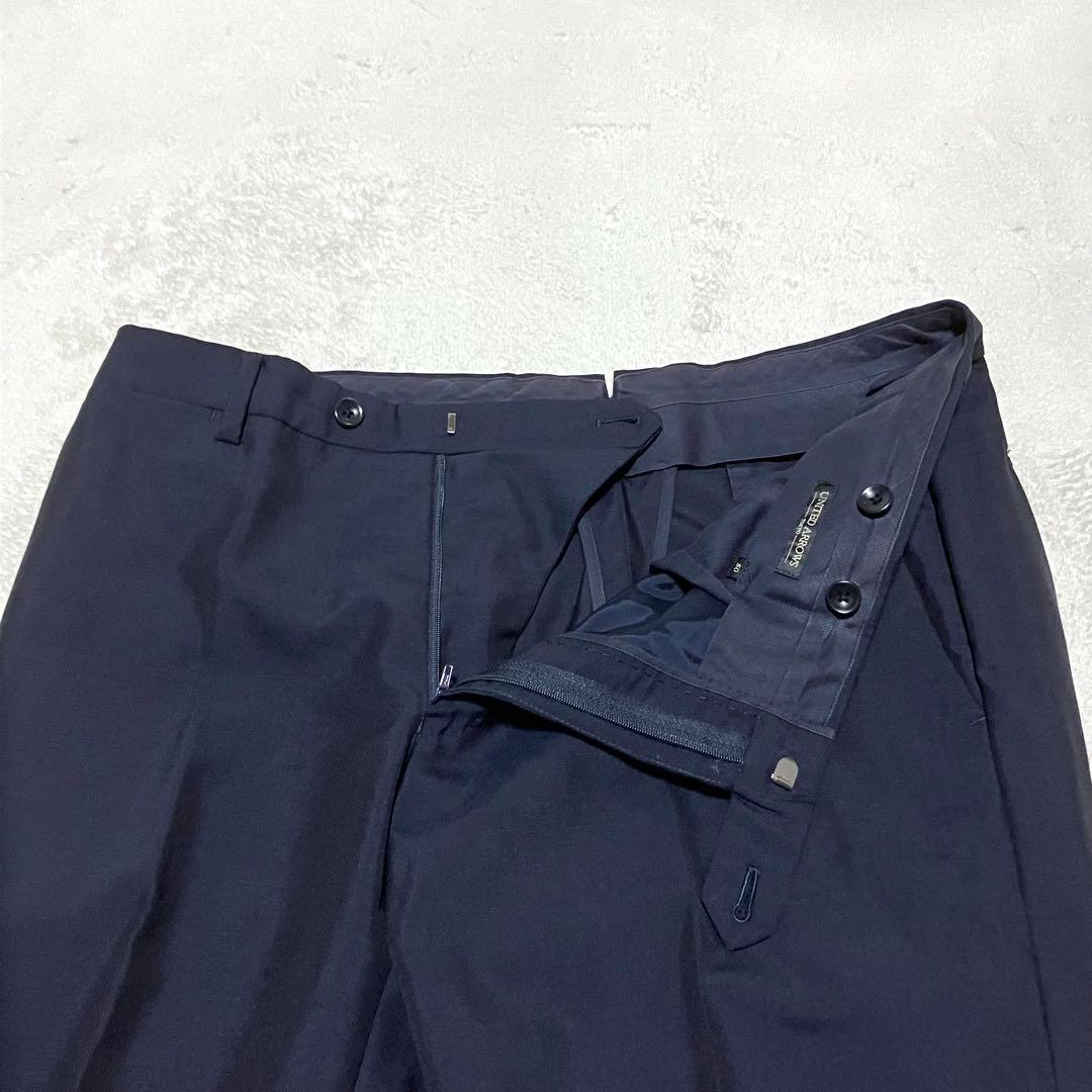 美品UNITED ARROWS スーツ 52 ネイビー シングル モヘア混