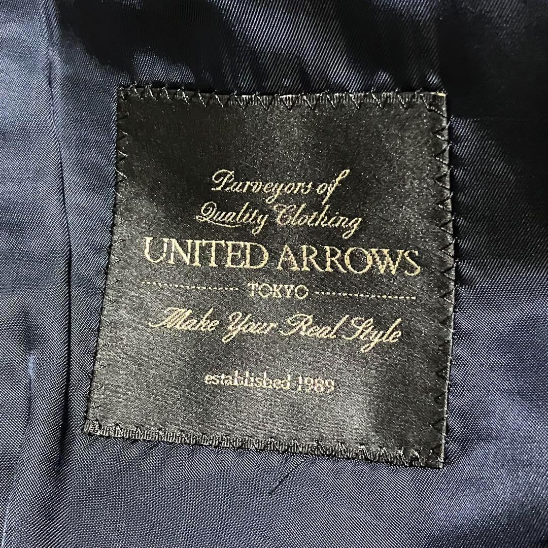 美品UNITED ARROWS スーツ 52 ネイビー シングル モヘア混